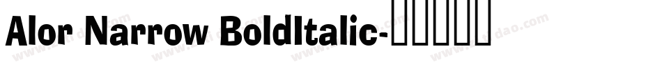 Alor Narrow BoldItalic字体转换